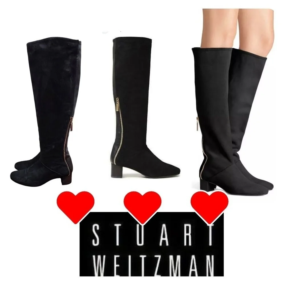 Stuart Weitzman Shrimpton - Black - Knee Boots Size 6.5 M